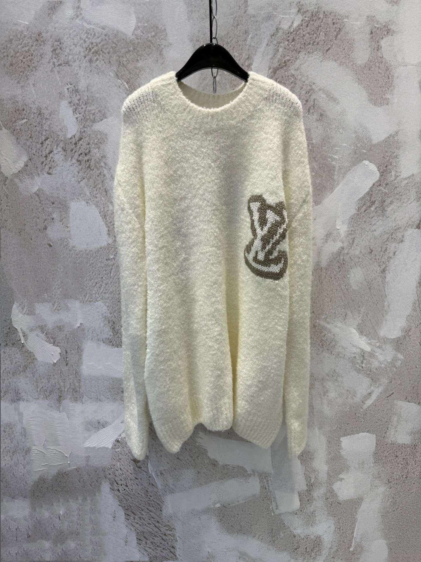 P150 1V25FW Suéter blanco espejo, mezcla de lana de oveja + pelo de yak, suave y grueso, ¡súper cálido para otoño e inv…