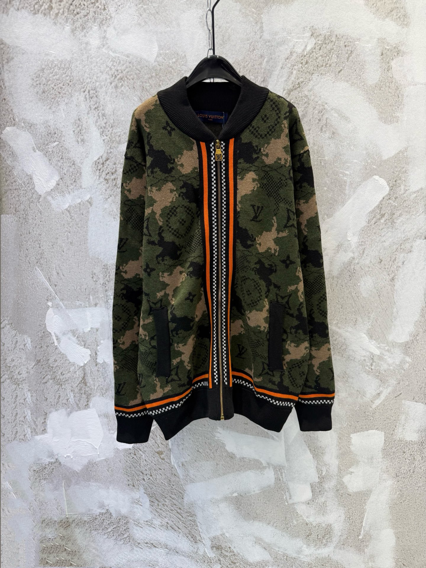 P230 1v×damier cárdigan de camuflaje resistente chaqueta suéter chaqueta 100% algodón, textura jacquard compleja que mu…