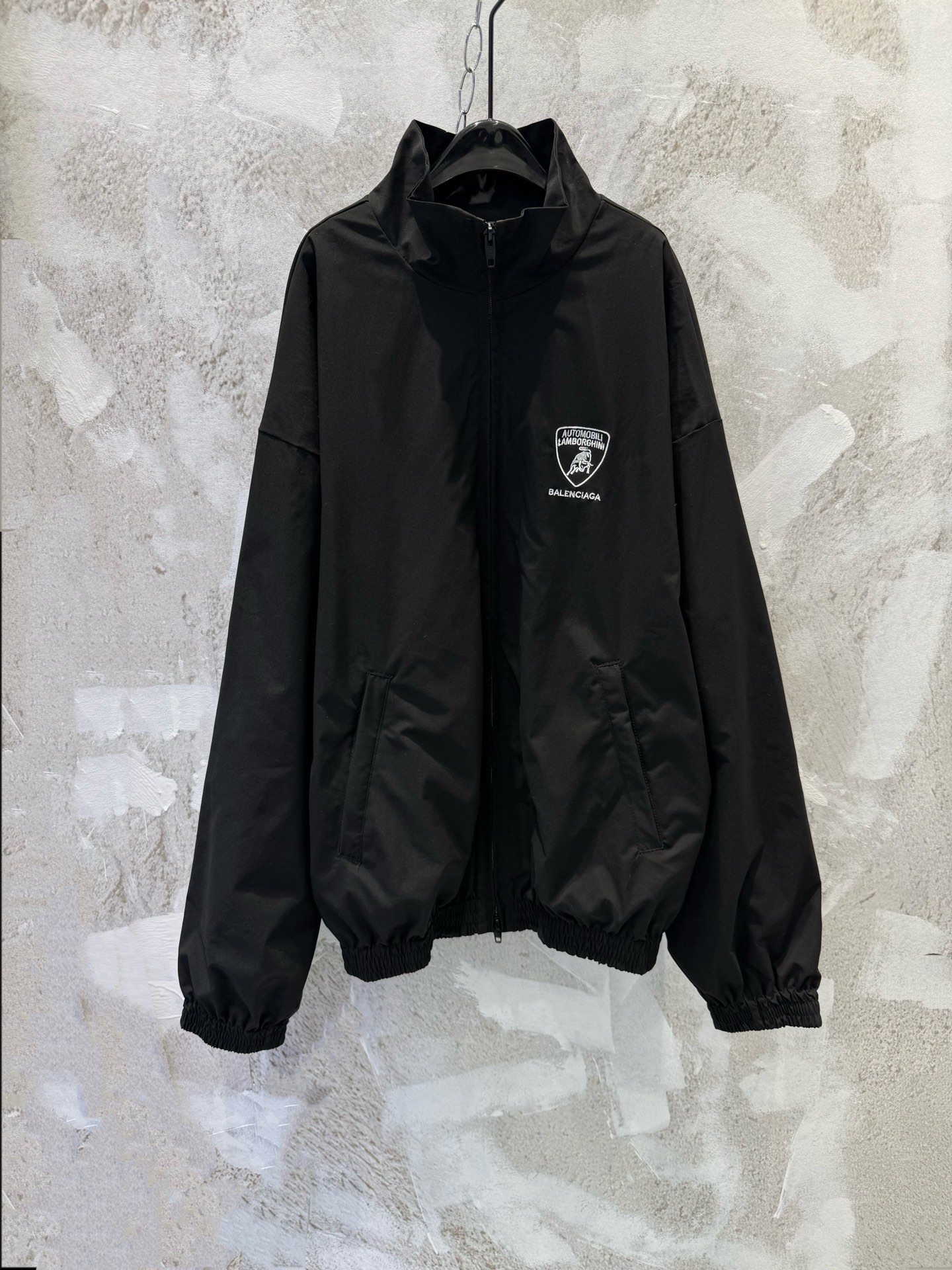 P190 blcg x Lamborghini edición conjunta, chaqueta deportiva con cremallera y cuello alto, bordado pesado, chaqueta de …
