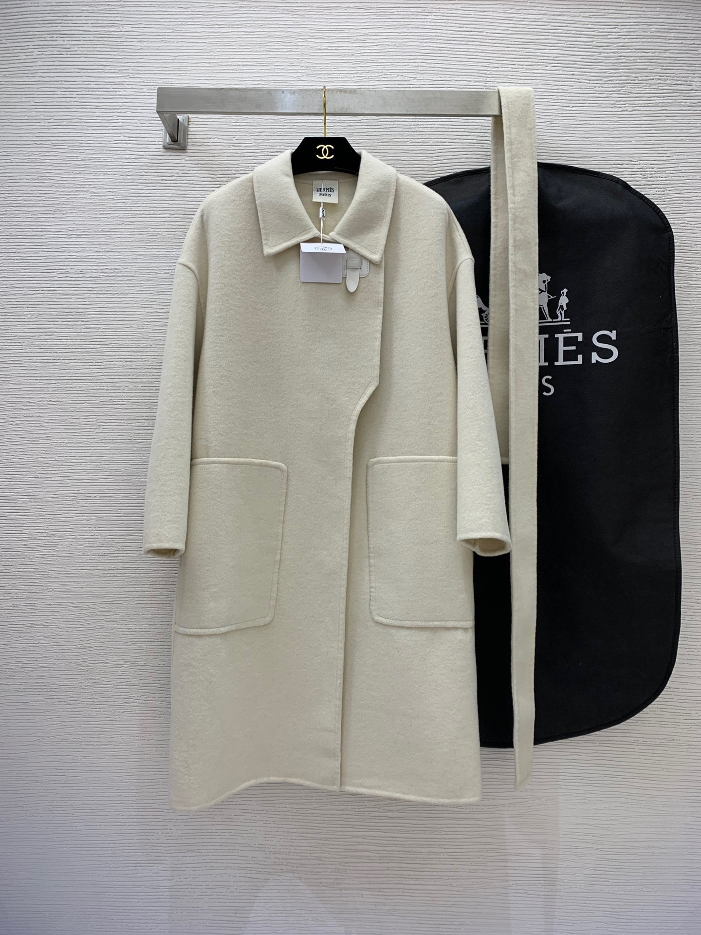 Hermes Clothing Coats & Jackets Beige White Wool