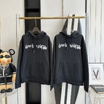 Louis Vuitton Clothing Hoodies Doodle Printing Unisex Hooded Top