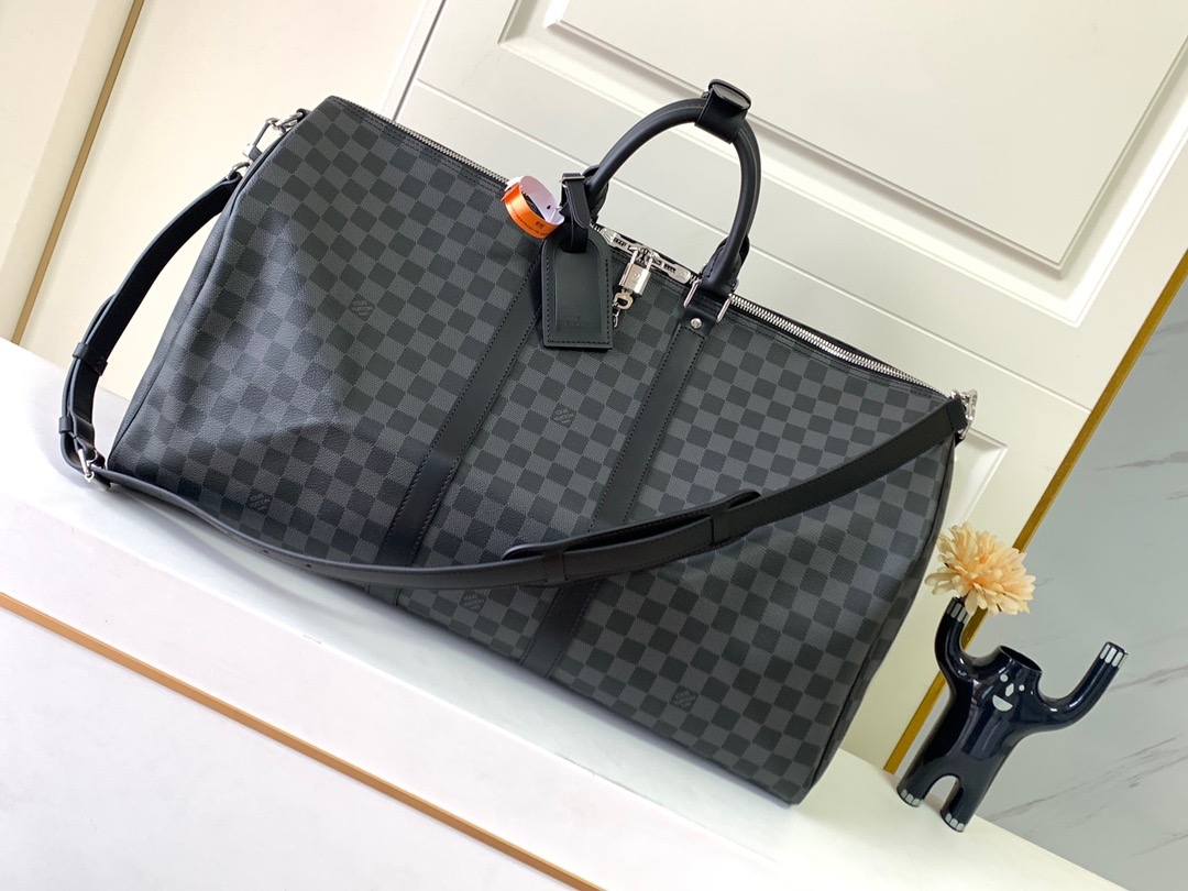Louis Vuitton Handbags Crossbody & Shoulder Bags Travel Bags Black Grid Men n41413