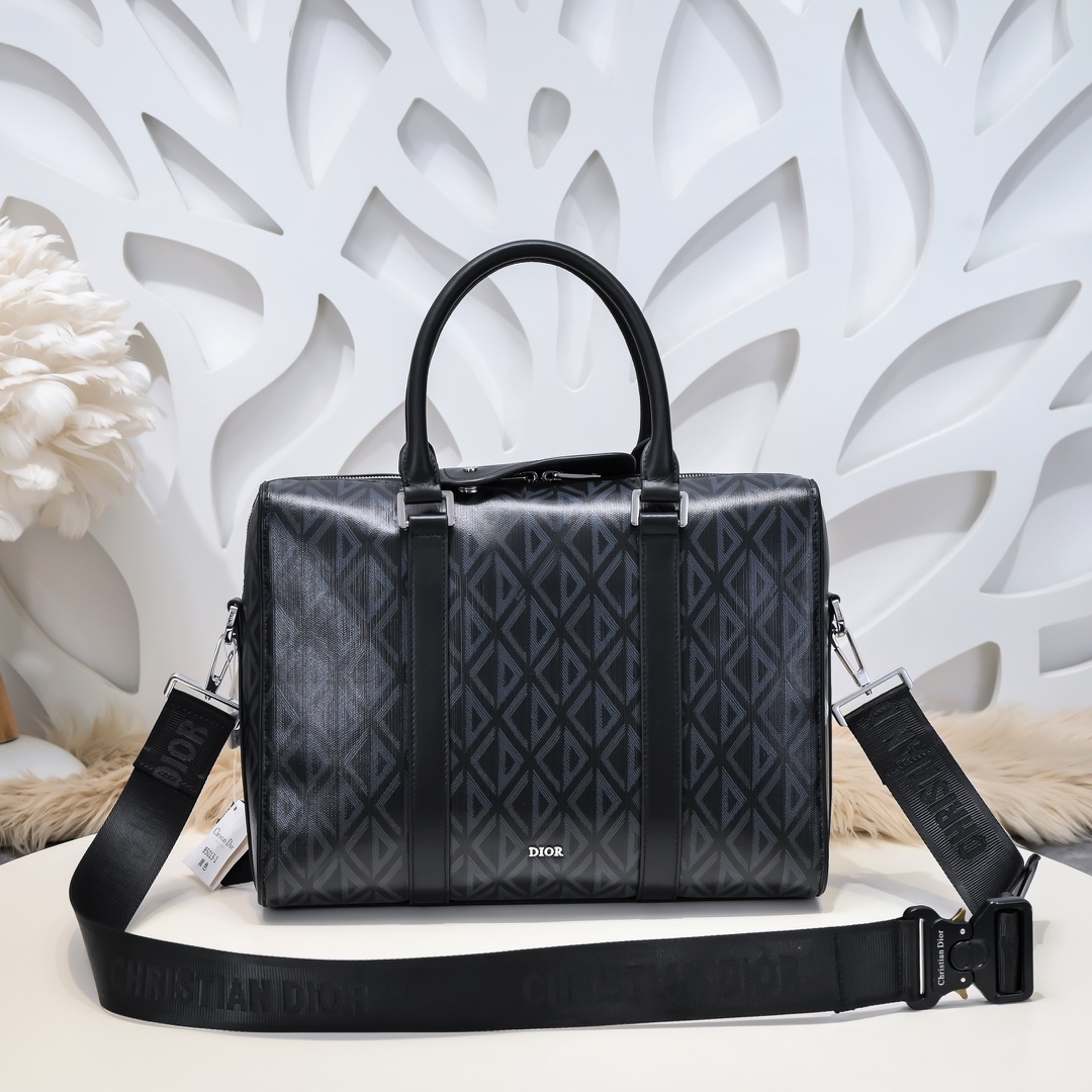 Dior Bags Handbags Briefcase Black Men Canvas Nylon Casual