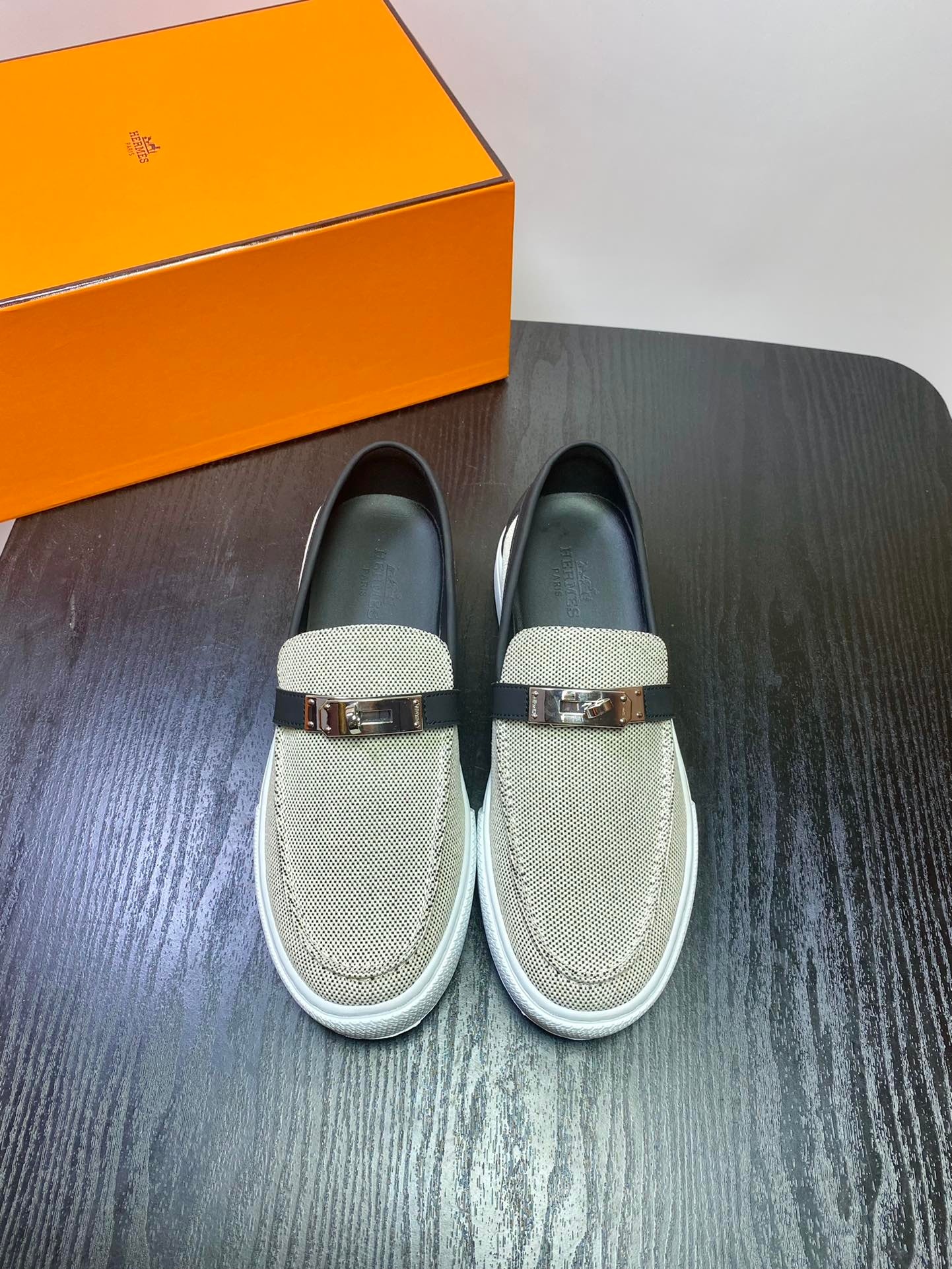 Hermes Casual Shoes Cowhide Casual