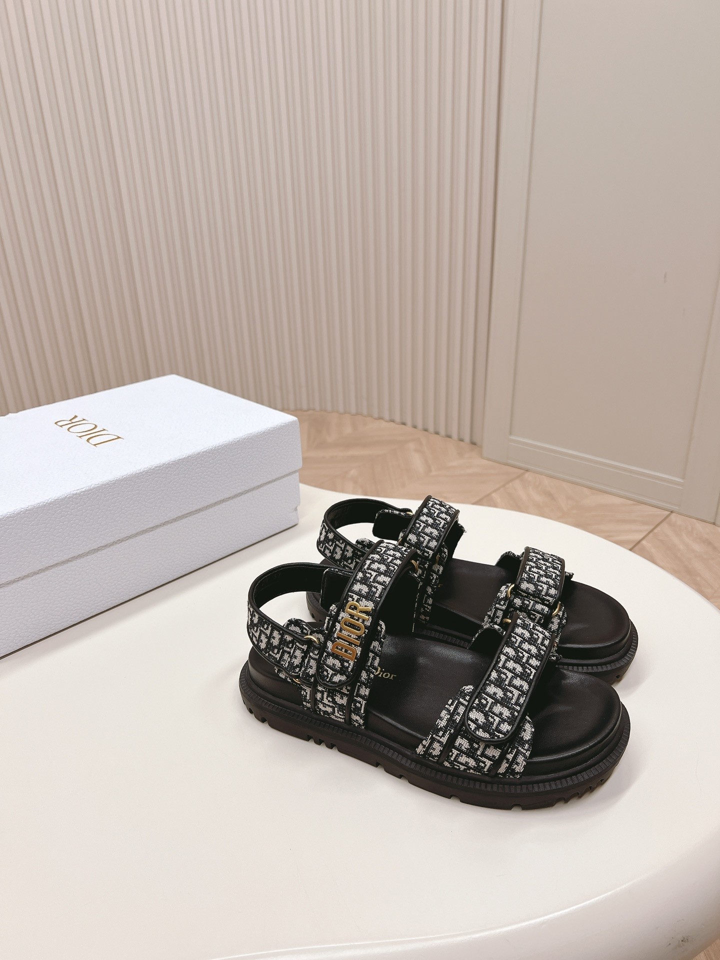 Dior Shoes Sandals Slippers Gold Hardware Cowhide Sheepskin TPU