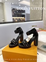 Louis Vuitton Shoes High Heel Pumps Sandals Cowhide Sheepskin Spring Collection Vintage