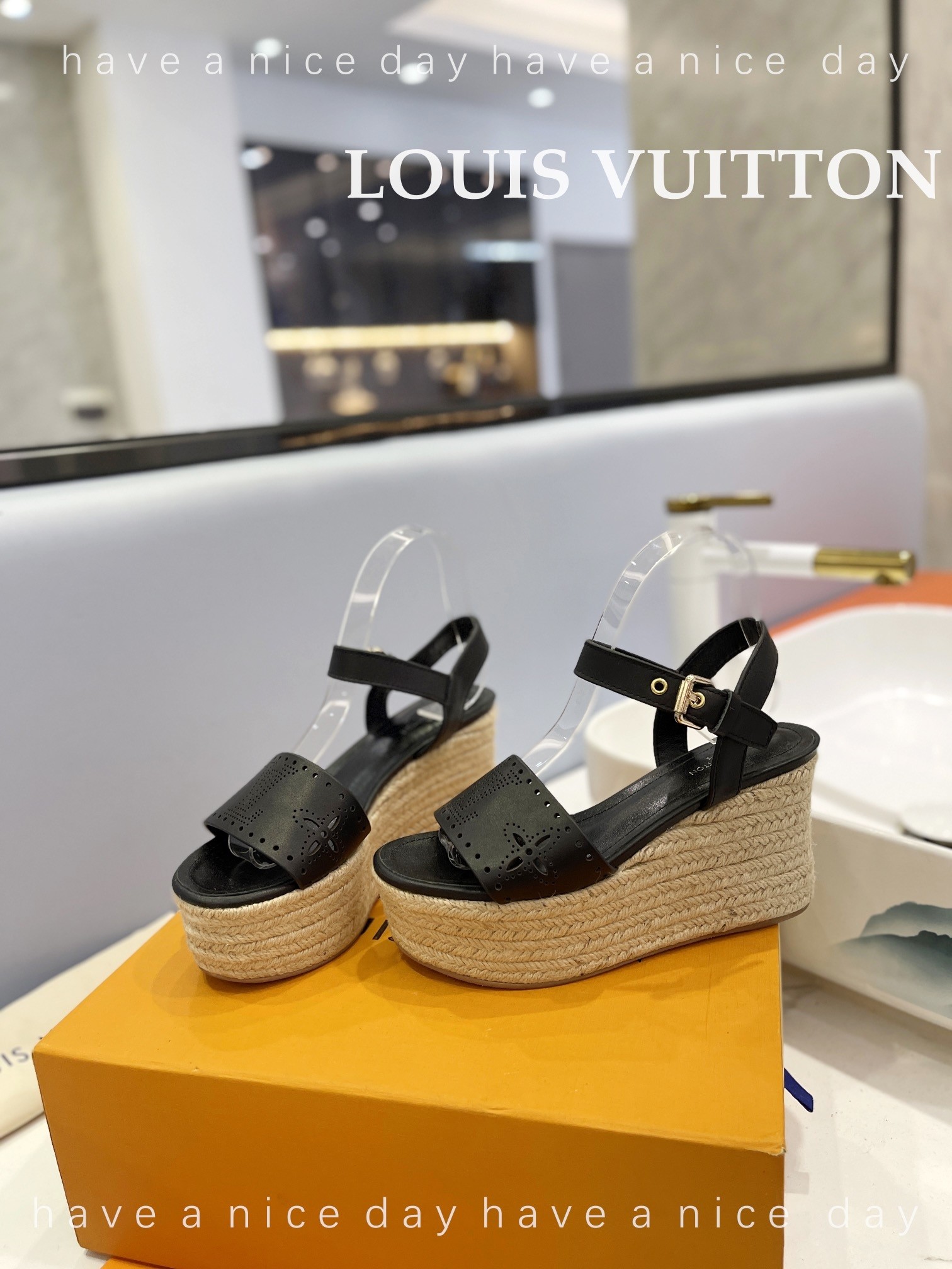 Best Replica Quality
 Louis Vuitton Shoes Sandals Calfskin Cowhide Hemp Rope Sheepskin