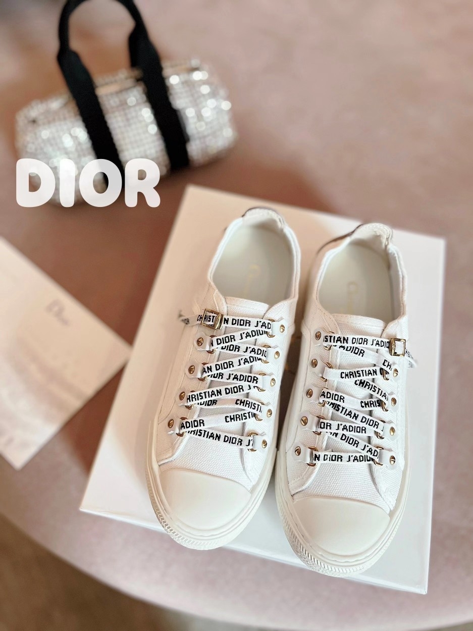Dior Canvas Shoes sell Online
 Embroidery Canvas Cotton Cowhide Sheepskin