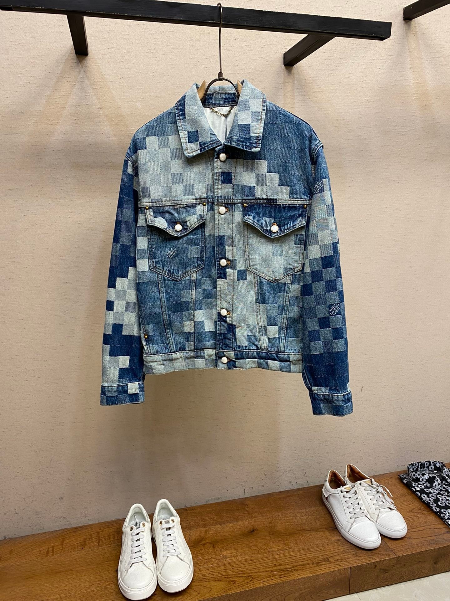 Louis Vuitton Clothing Coats & Jackets Blue Weave Denim Spring/Summer Collection