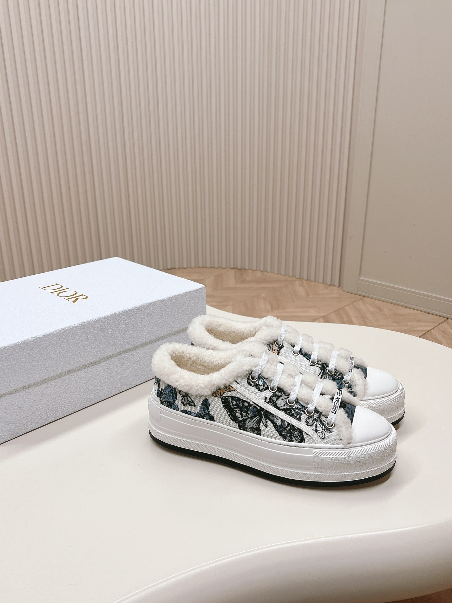 Dior Shoes Sneakers Embroidery Wool Spring Collection Sweatpants