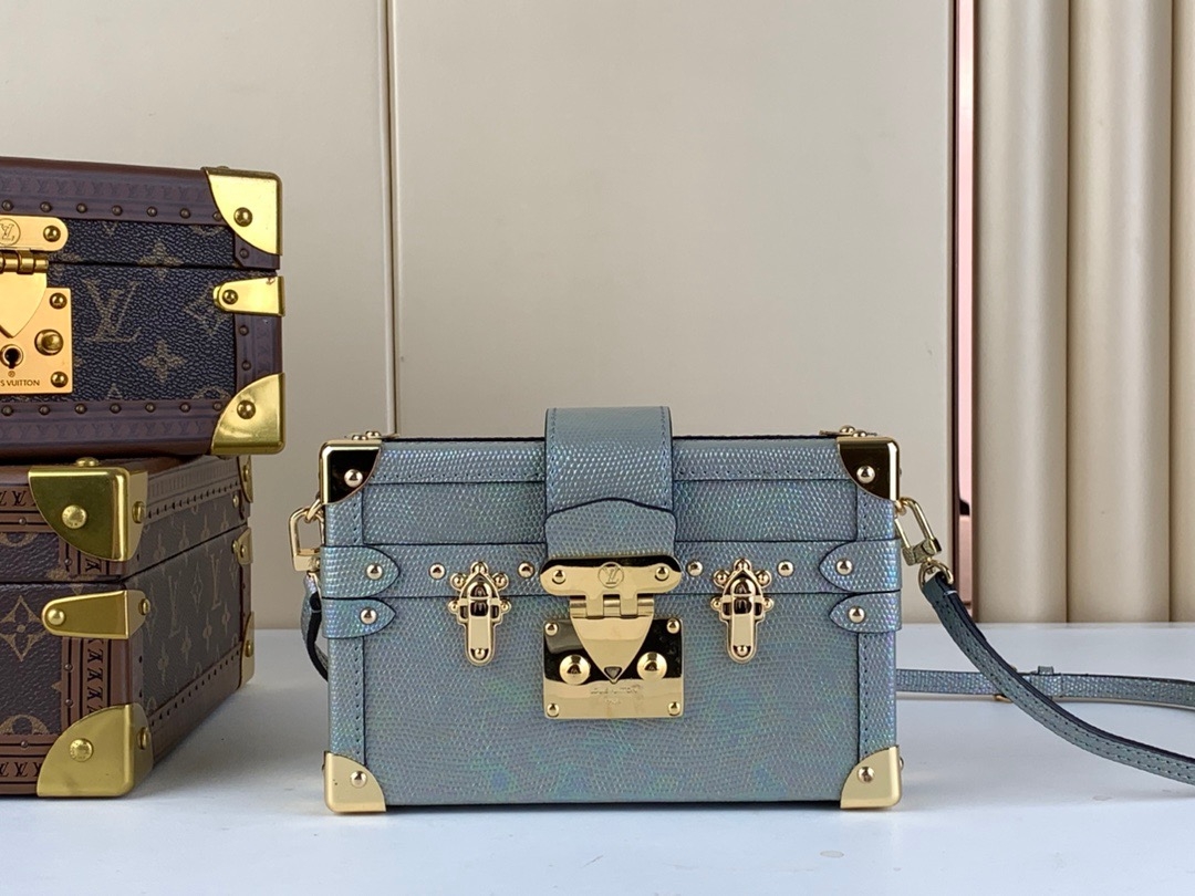 Louis Vuitton LV Petite Malle Handbags Crossbody & Shoulder Bags High Quality Replica
 Blue Canvas Cotton m94219