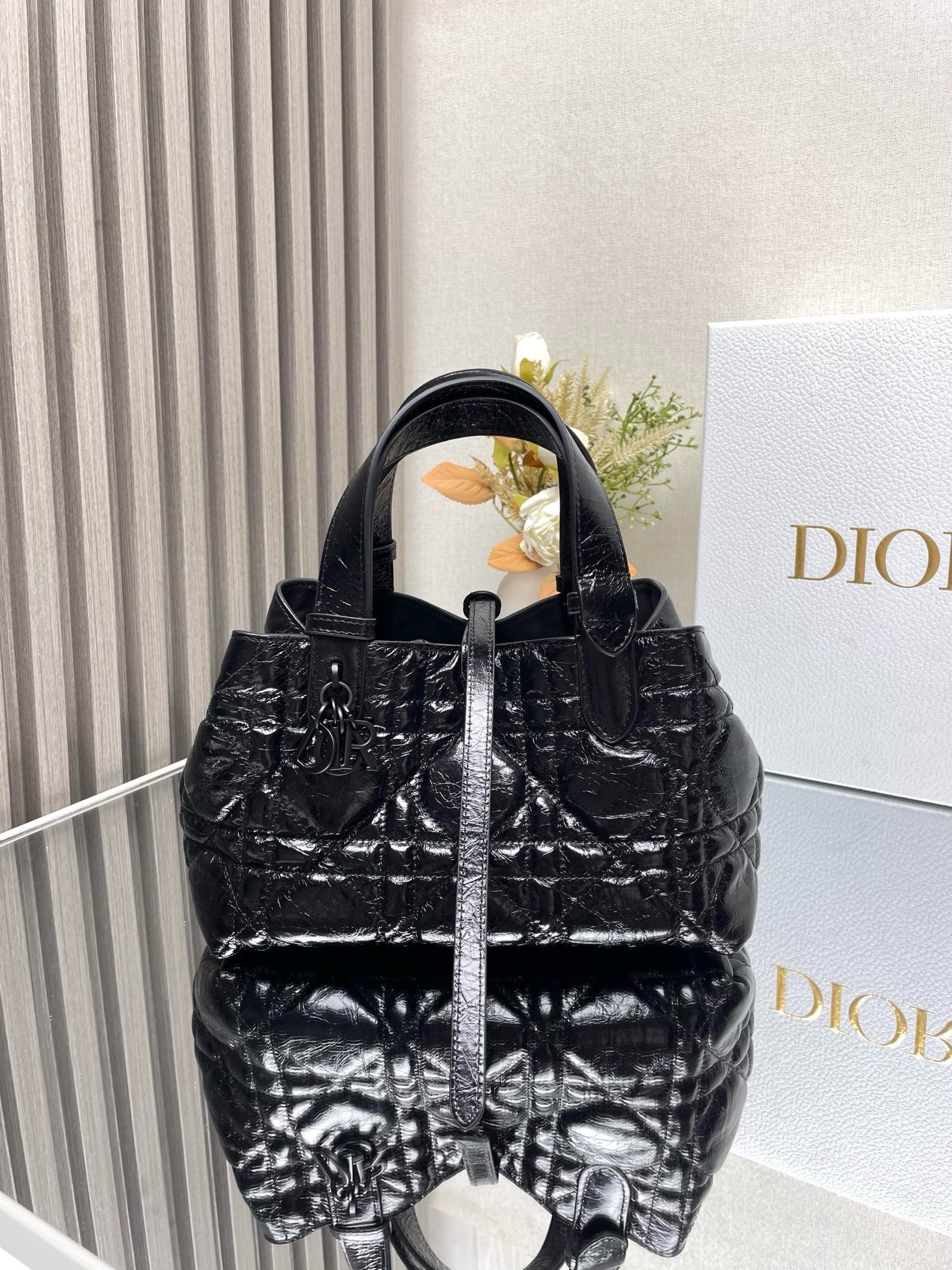 Dior Bags Handbags Black Cowhide Oil Wax Leather Spring/Summer Collection Casual