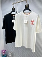Hermes Clothing T-Shirt Cotton Spring/Summer Collection Fashion Short Sleeve