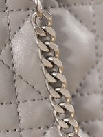 Dior Lady Handbags Crossbody & Shoulder Bags Grey Silver Hardware Sheepskin
