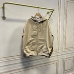 Dior AAAAA
 Clothing Coats & Jackets Beige Embroidery Cotton Knitting Spring/Summer Collection Hooded Top
