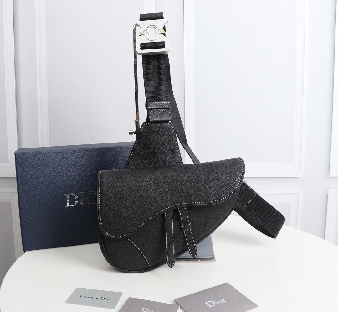 Dior Saddle Belt Bags & Fanny Packs Handbags Crossbody & Shoulder Bags Black White Men Cowhide ASL886886