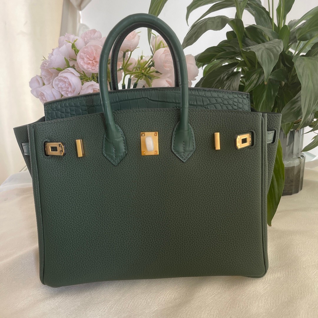 Hermes Birkin Luxury
 Bags Handbags Wholesale Designer Shop
 Green Platinum Gold Hardware