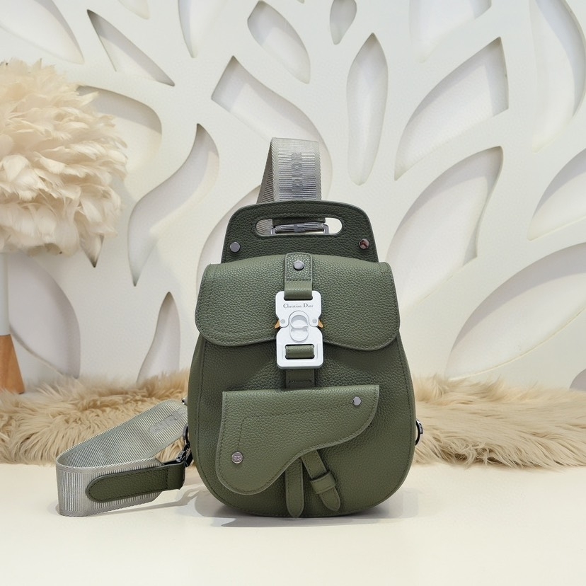 Dior Backpack Crossbody & Shoulder Bags Khaki Cowhide Fashion