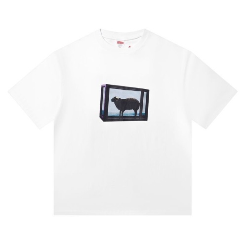 Supreme Sheep Print Tee - Retro Streetwear Cotton Short Sleeve T-Shirt 1 Supreme Sheep Print Tee - Retro Streetwear Cotton Short Sleeve T-Shirt
