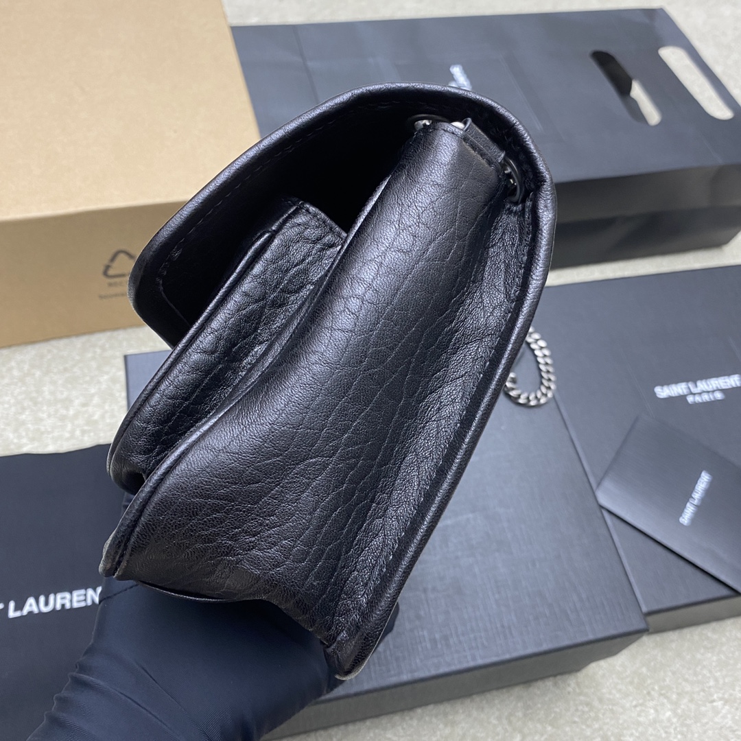 Saint Laurent Niki Baby Elephant Embossed Leather Flap Bag - Black 3 i1720513257 3649 3