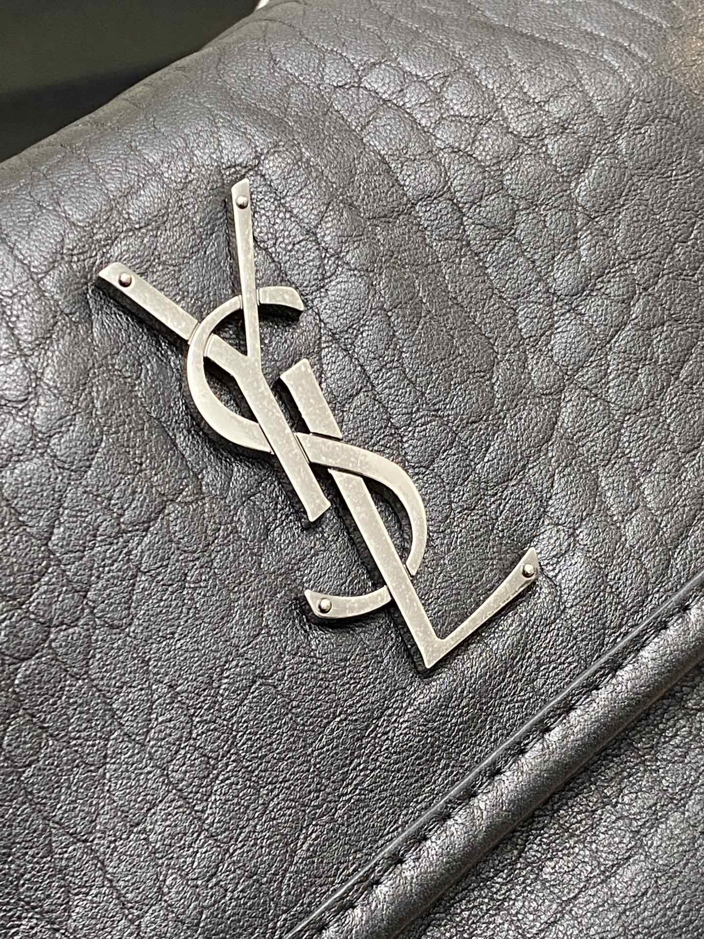 Saint Laurent Niki Baby Elephant Embossed Leather Flap Bag - Black 5 i1720513257 6402 7