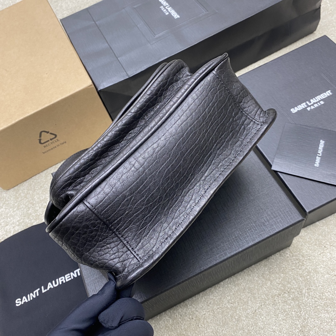 Saint Laurent Niki Baby Elephant Embossed Leather Flap Bag - Black 4 i1720513257 831 1