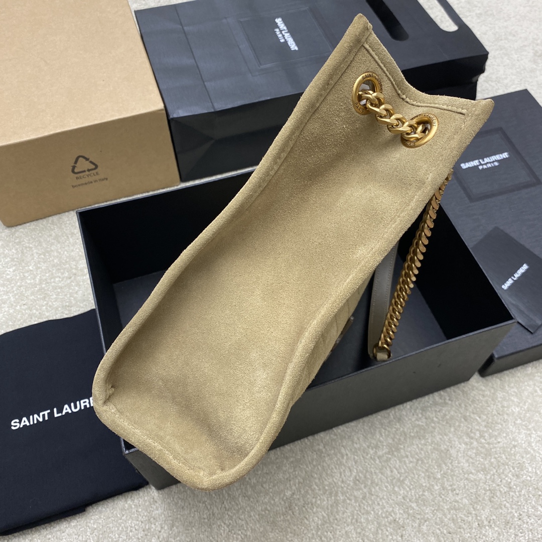 Saint Laurent 𝙉𝙄𝙆𝙄 𝙎𝙃𝙊𝙋𝙋𝙄𝙉𝙂 𝘽𝘼𝙂_意大利进口抓皱油蜡牛皮