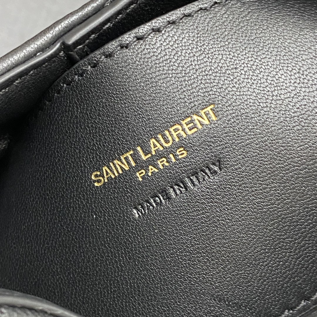 Saint Laurent Sade Mini Hobo Bag in Black Lambskin Leather with Chain 10 i1721717646 8848 0