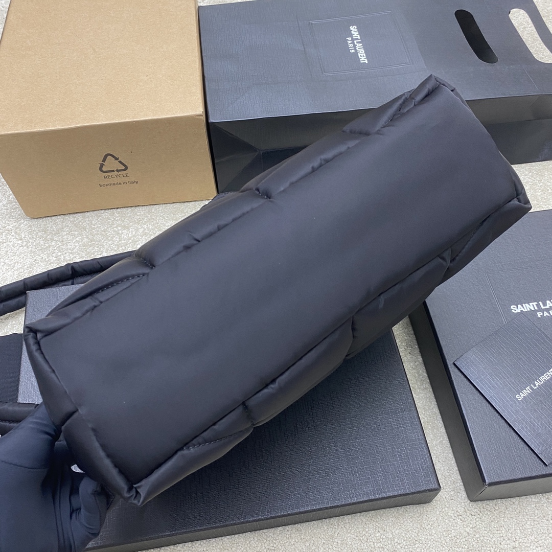 Saint Laurent 降落伞黑布/枪 、精品专供 布克枪Loulou puffer_尼龙款 男女可背的盐系学院风单肩斜挎包