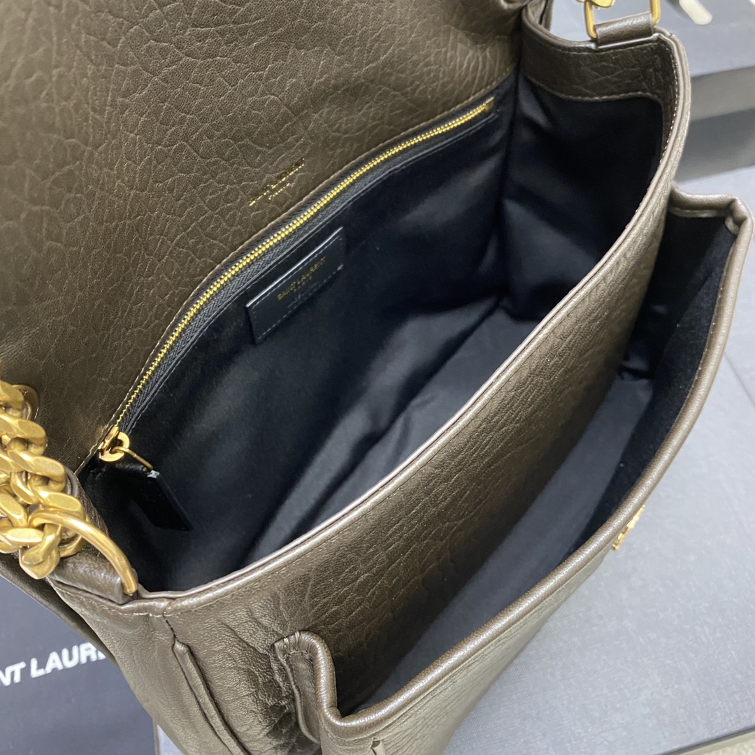 Saint Laurent Niki Leather Shoulder Bag with Gold Hardware 9 i1724668003 2913 7