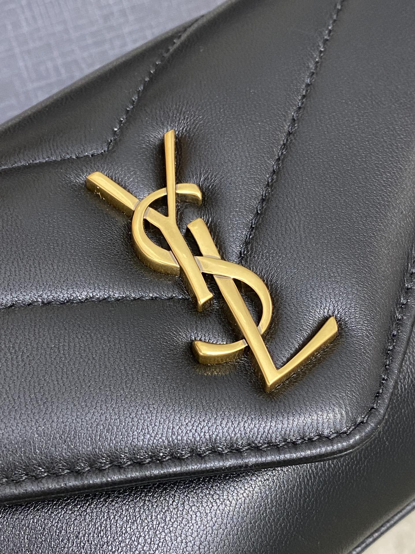 Saint Laurent LouLou Mini Black Sheepskin Shoulder Bag with Gold Hardware 6 i1734617323 2874 6