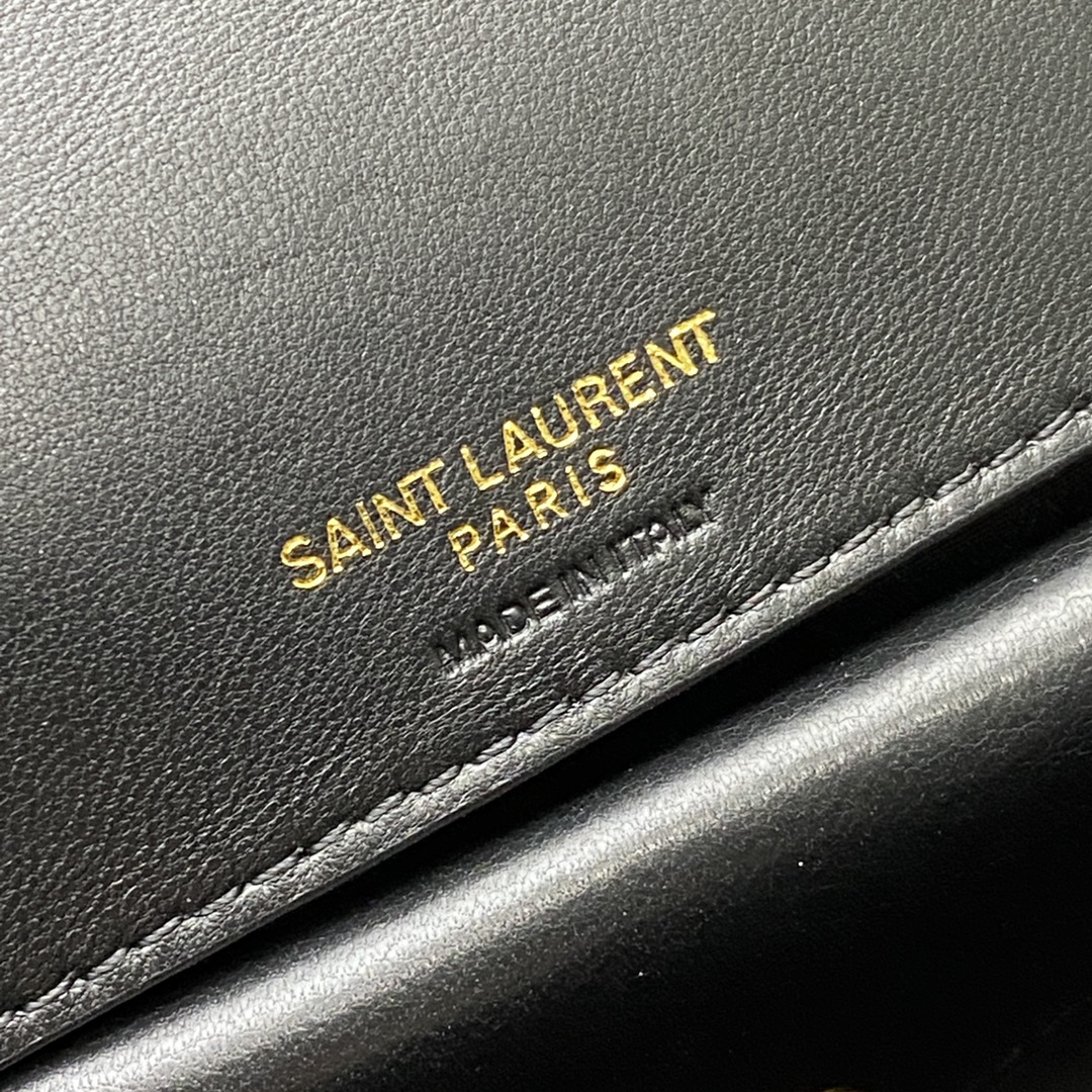 Saint Laurent LouLou Mini Black Sheepskin Shoulder Bag with Gold Hardware 10 i1734617323 7979 2