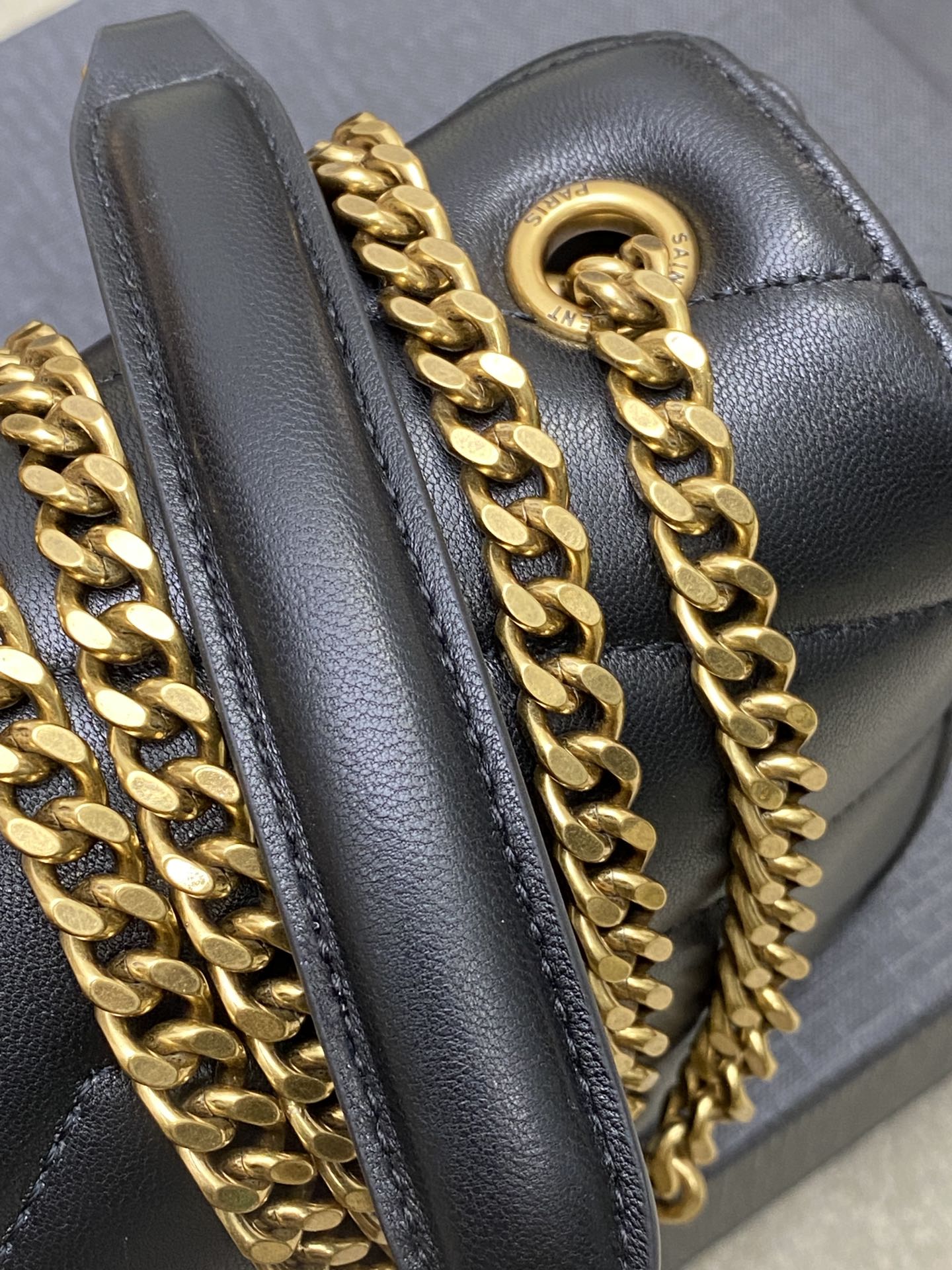 Saint Laurent LouLou Mini Black Sheepskin Shoulder Bag with Gold Hardware 7 i1734617323 9958 5