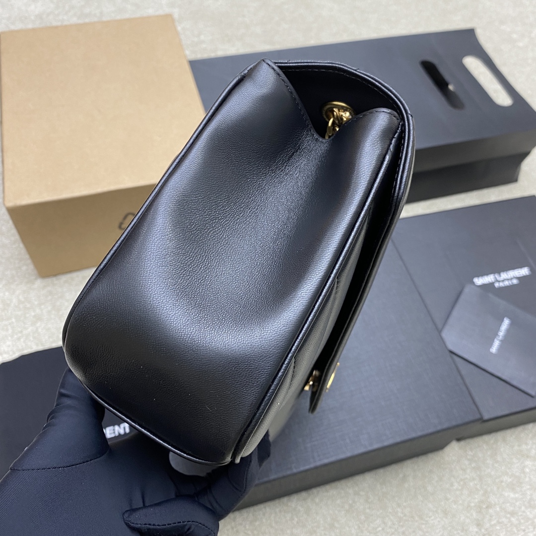 Saint Laurent LouLou Medium Black Leather Shoulder Bag with Golden Hardware 4 i1734617899 2099 3