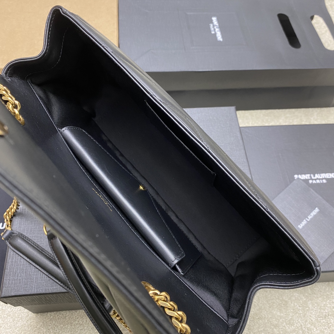 Saint Laurent LouLou Medium Black Leather Shoulder Bag with Golden Hardware 9 i1734617899 4735 2