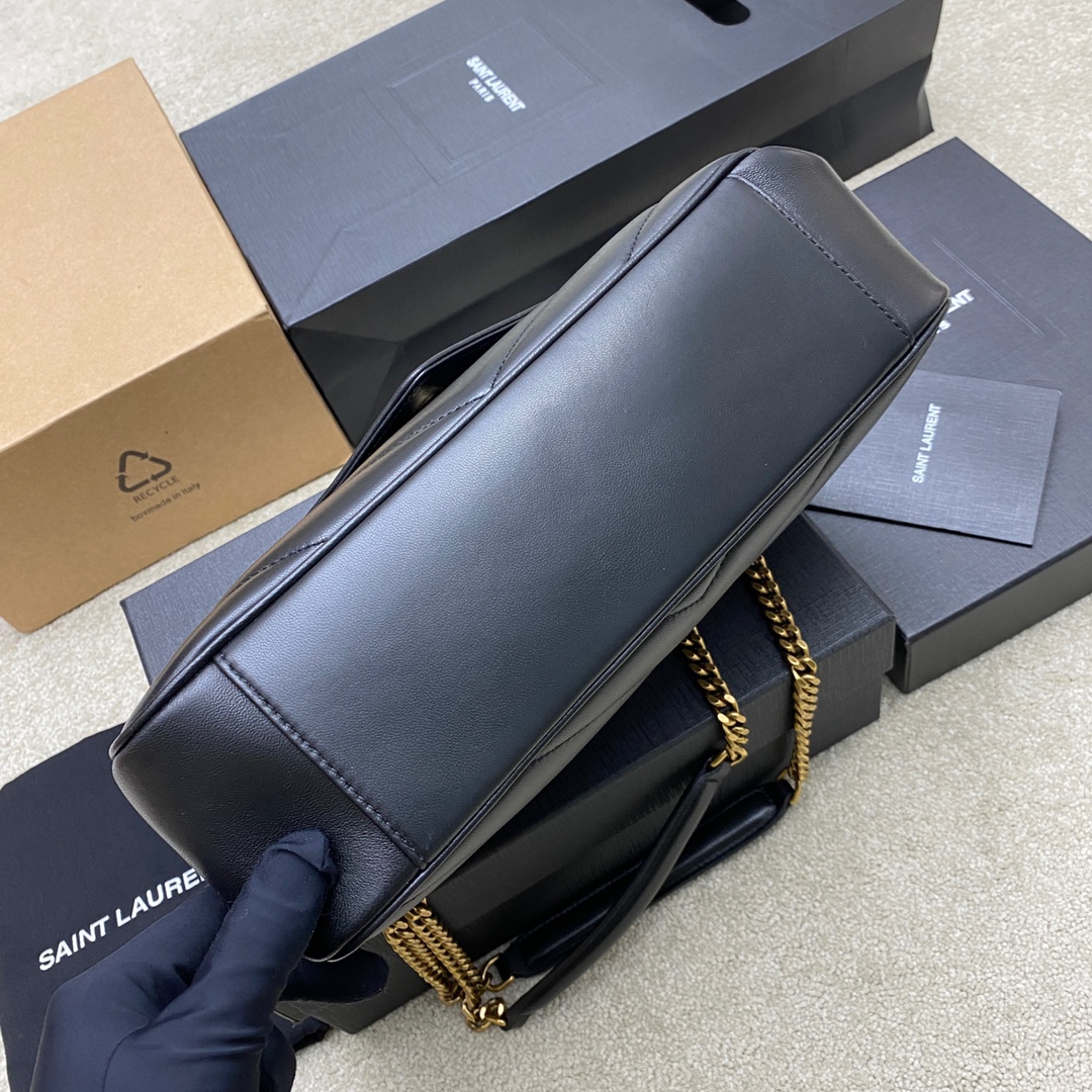 Saint Laurent LouLou Medium Black Leather Shoulder Bag with Golden Hardware 5 i1734617900 3146 8