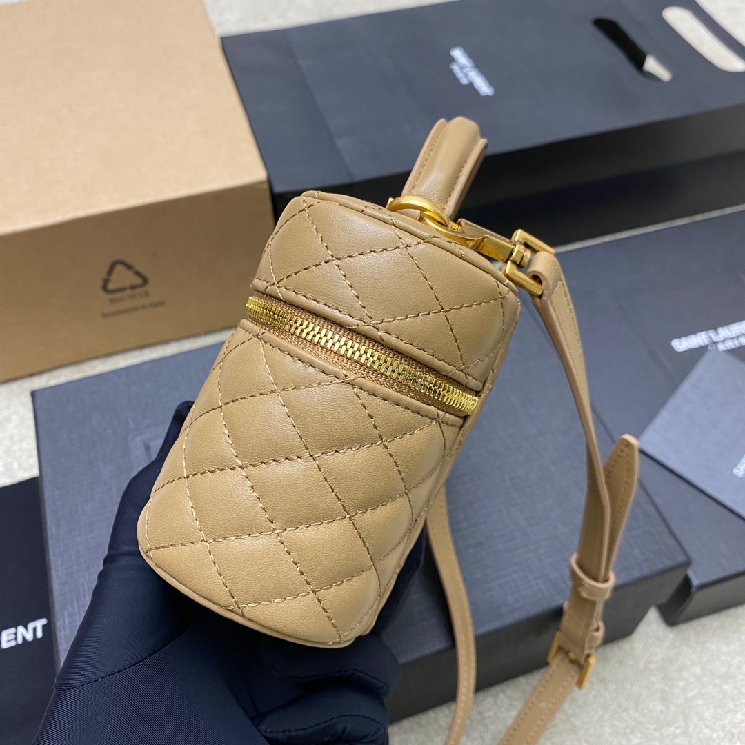 Saint Laurent Mini Vanity Bag in Quilted Lambskin Leather - Top Handle Satchel 4 i1736245567635 3705 0 2