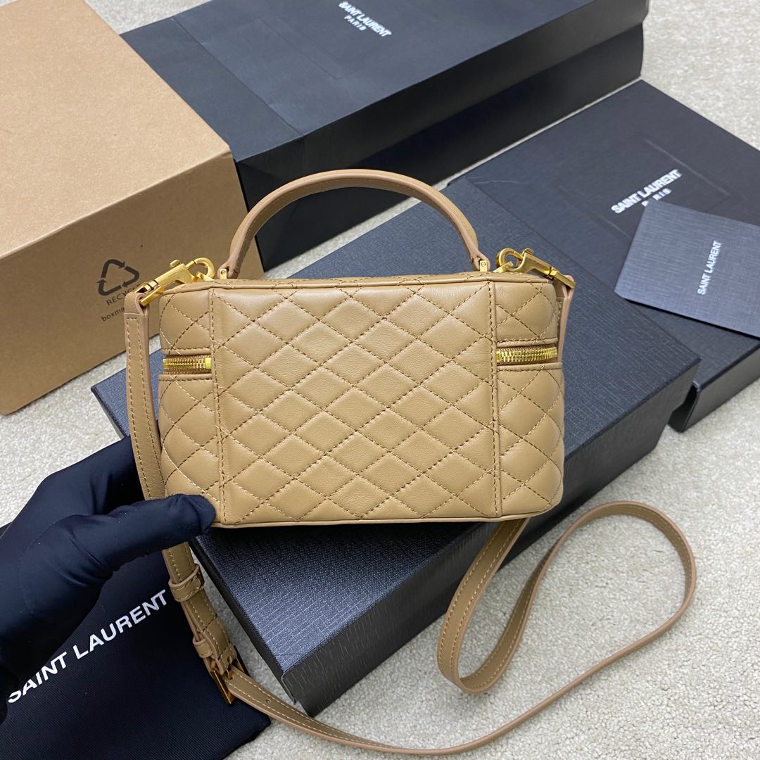 Saint Laurent Mini Vanity Bag in Quilted Lambskin Leather - Top Handle Satchel 3 i1736245567705 9396 0 1