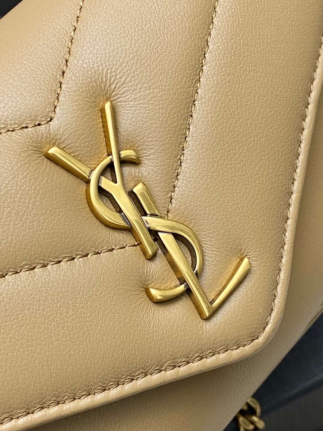Saint Laurent LouLou Mini Bag in Apricot Lambskin with Gold Hardware 6 i1736434729330 2448 0 4