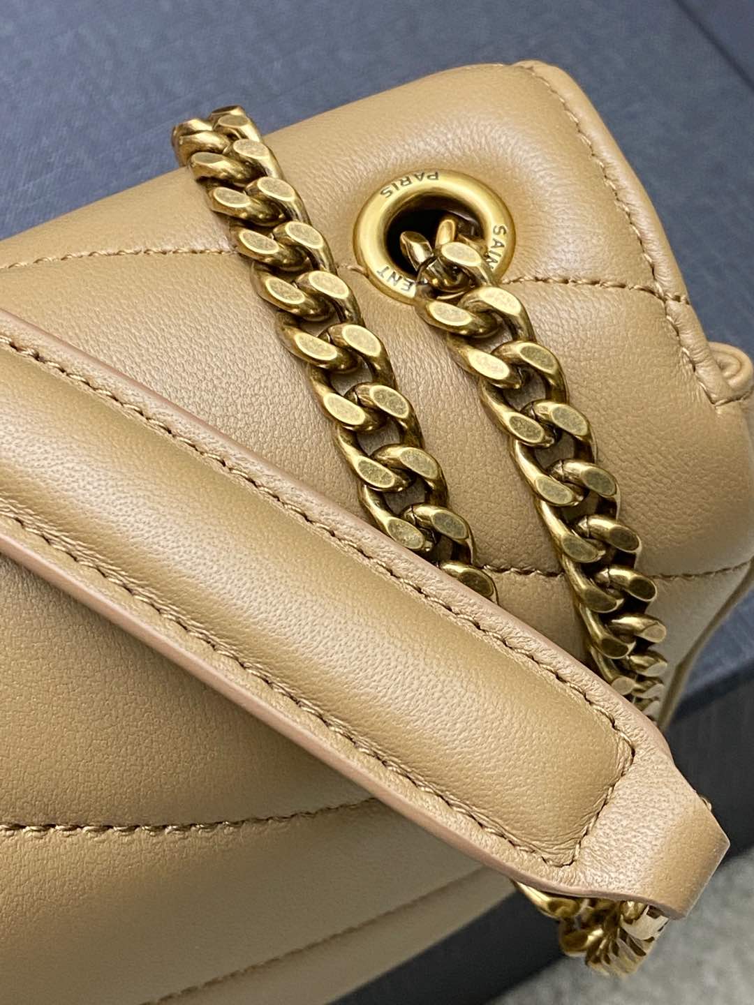 Saint Laurent LouLou Mini Bag in Apricot Lambskin with Gold Hardware 7 i1736434729330 3362 0 5