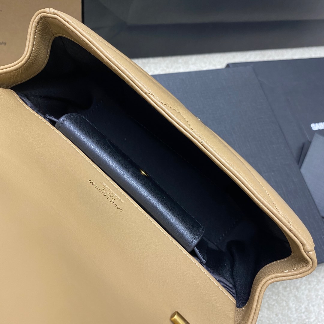 Saint Laurent LouLou Mini Bag in Apricot Lambskin with Gold Hardware 9 i1736434729330 8401 0 7