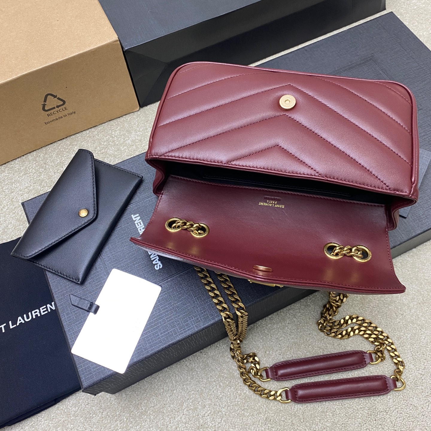 Saint Laurent LouLou Small Bag In Red Leather With Gold Hardware 7 i1736581613057 9498 0 6