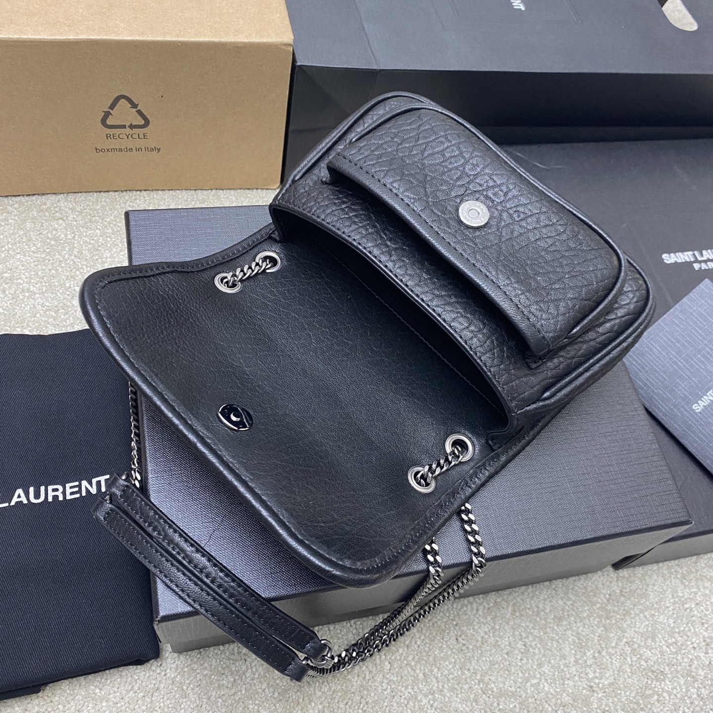 Saint Laurent Mini Niki Chain Bag in Crinkled Vintage Leather 8 i1741683173231 9469 0 6