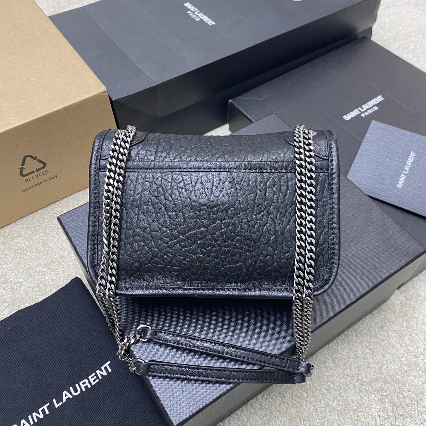 Saint Laurent Mini Niki Chain Bag in Crinkled Vintage Leather 3 i1741683178445 4131 0 1