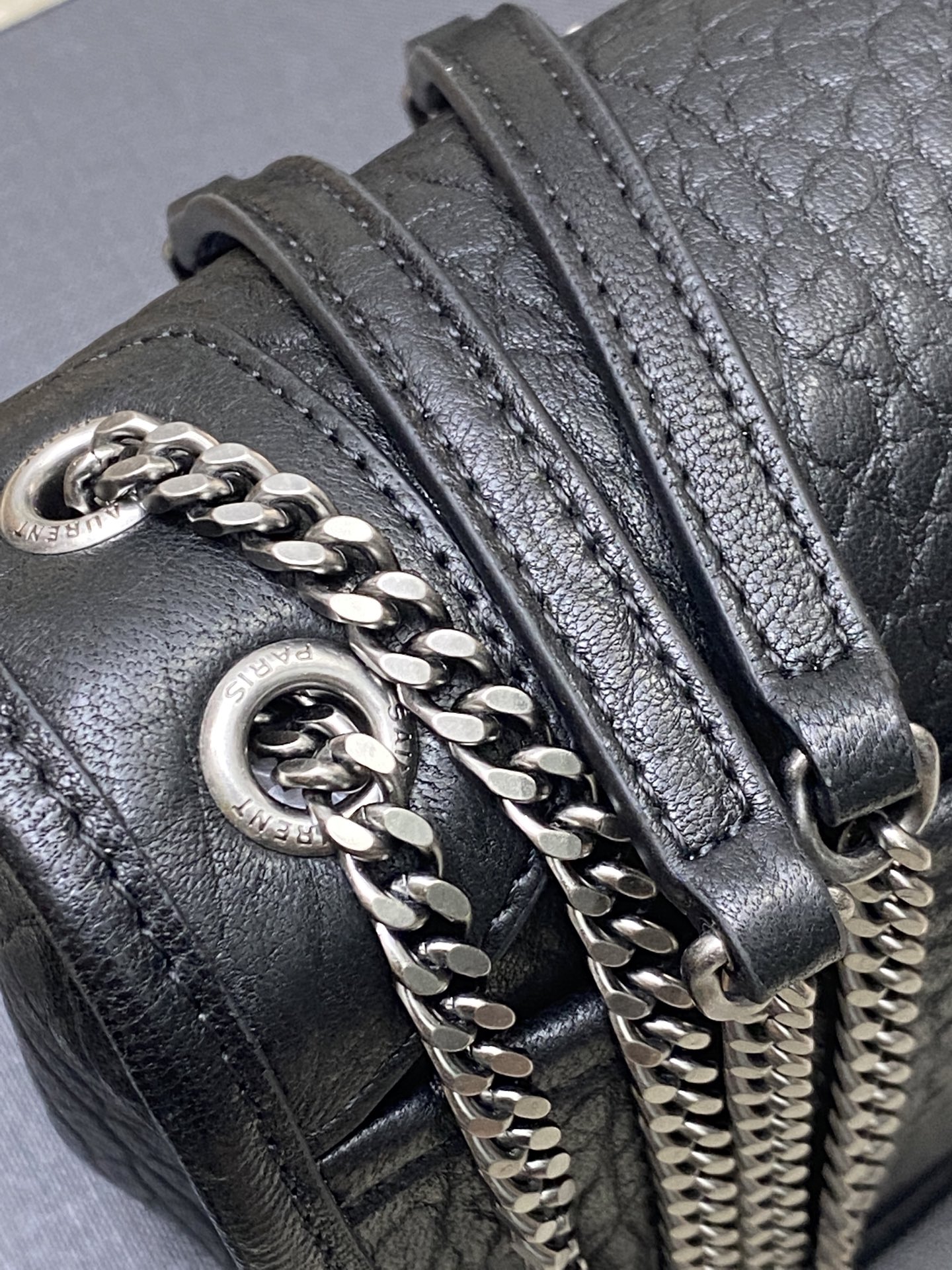 Saint Laurent Mini Niki Chain Bag in Crinkled Vintage Leather 7 i1741683178648 9991 0 5