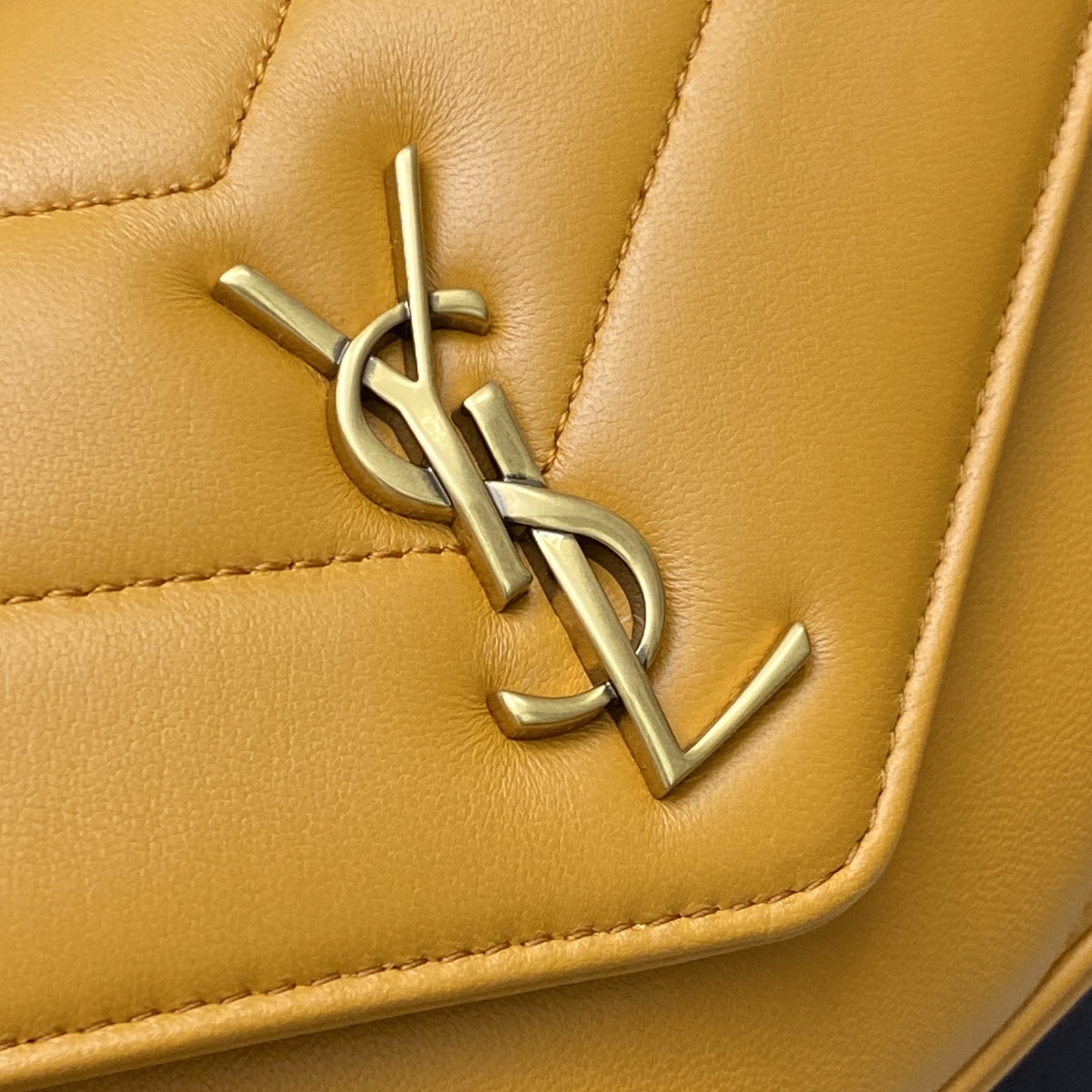 Saint Laurent Loulou Mini Yellow Leather Shoulder Bag with Gold Hardware 6 i1742742505320 1541 0 4