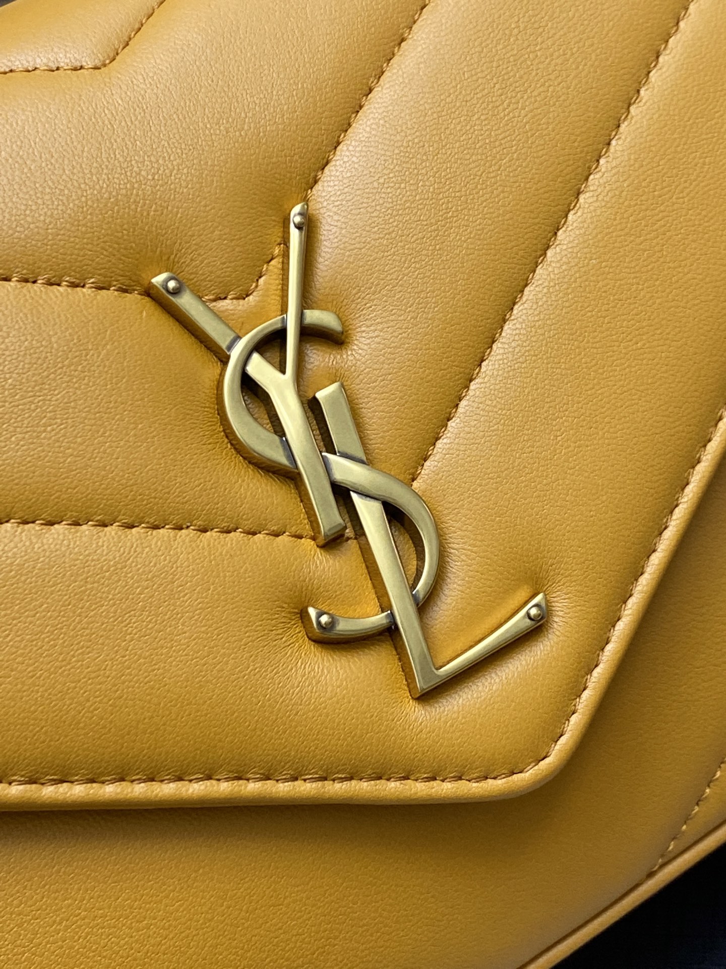Saint Laurent LouLou Small Yellow Leather Shoulder Bag with Gold Hardware 6 i1742742622459 3175 0 4