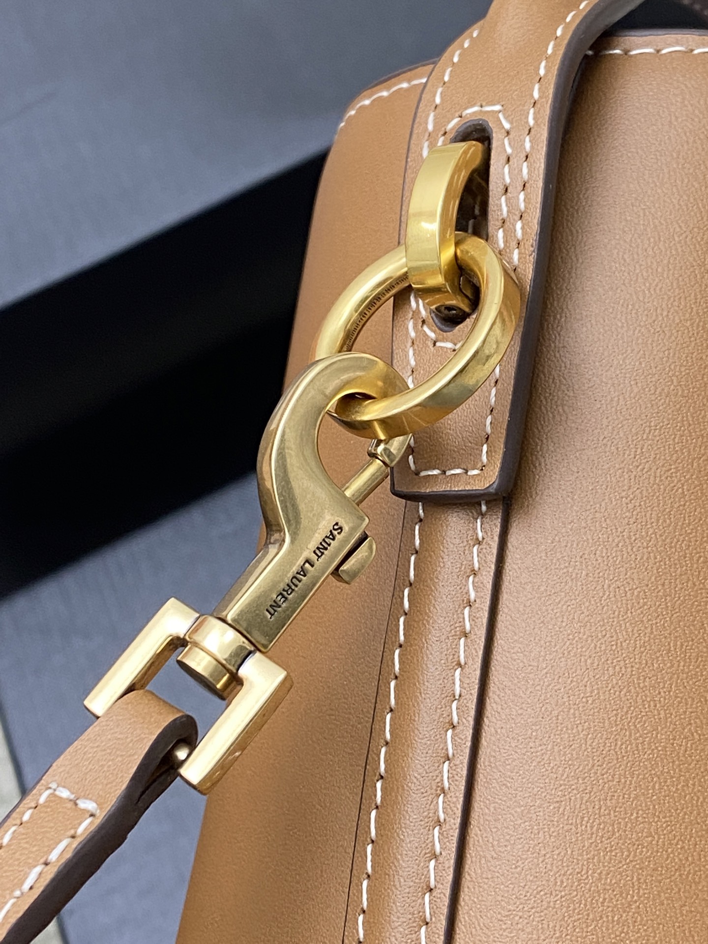 Saint Laurent Le 37 Mini Bucket Bag in Smooth Leather - Brown/Gold 6 i1742911903750 5183 0 5