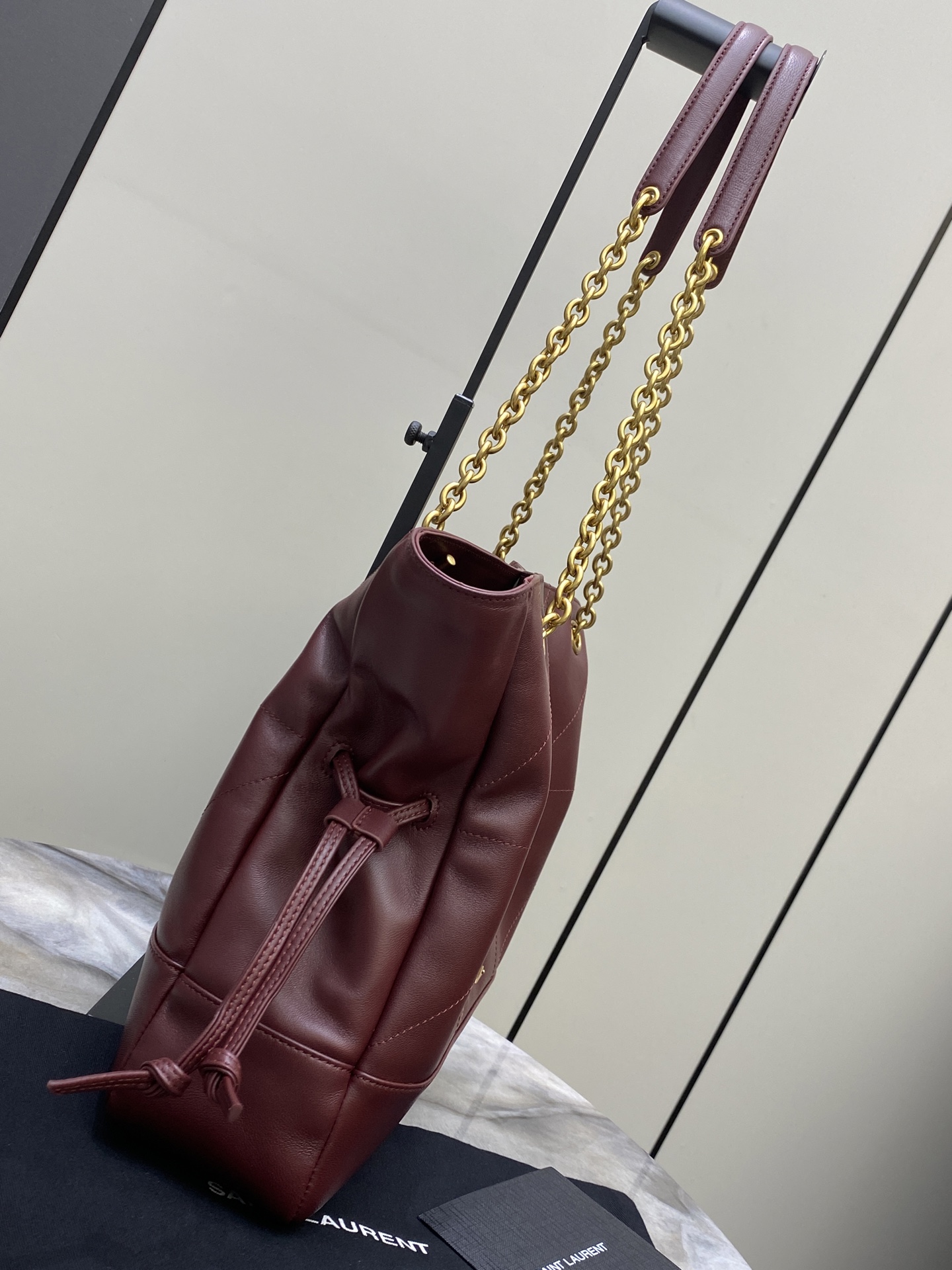 Yves Saint Laurent Jamie 4.3 Large Pochon Burgundy Leather Shoulder Bag 4 i1743173243919 2303 0 2