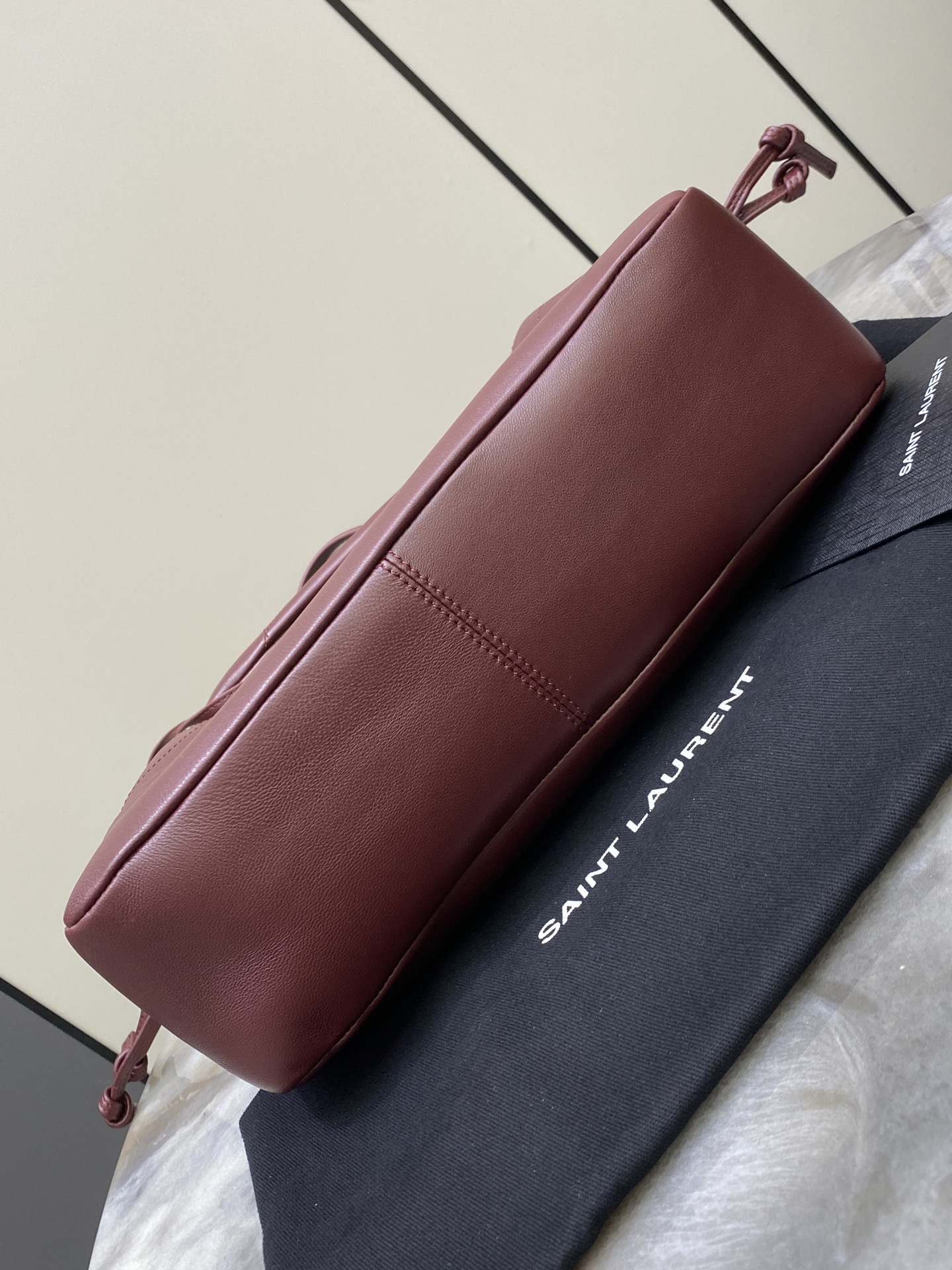 Yves Saint Laurent Jamie 4.3 Large Pochon Burgundy Leather Shoulder Bag 5 i1743173246809 5646 0 3